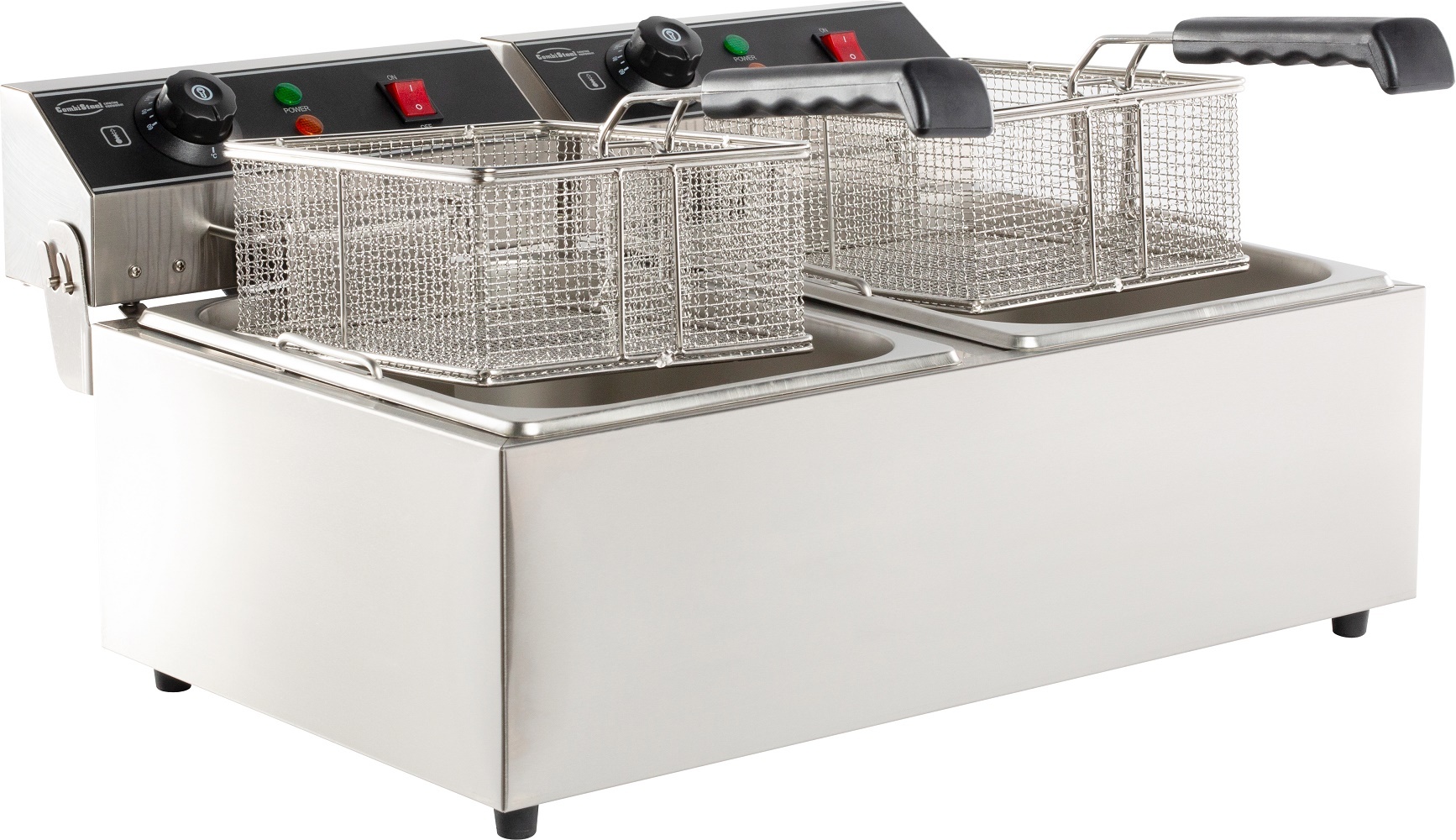 Combisteel Elektrische Tafelfriteuse 2x6L | Tafelmodel, foto 2 van 6