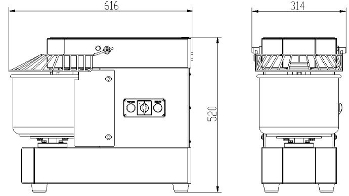 Combisteel Deegmenger 10l | 230V | 315x616x520(h)mm, foto 2 van 2