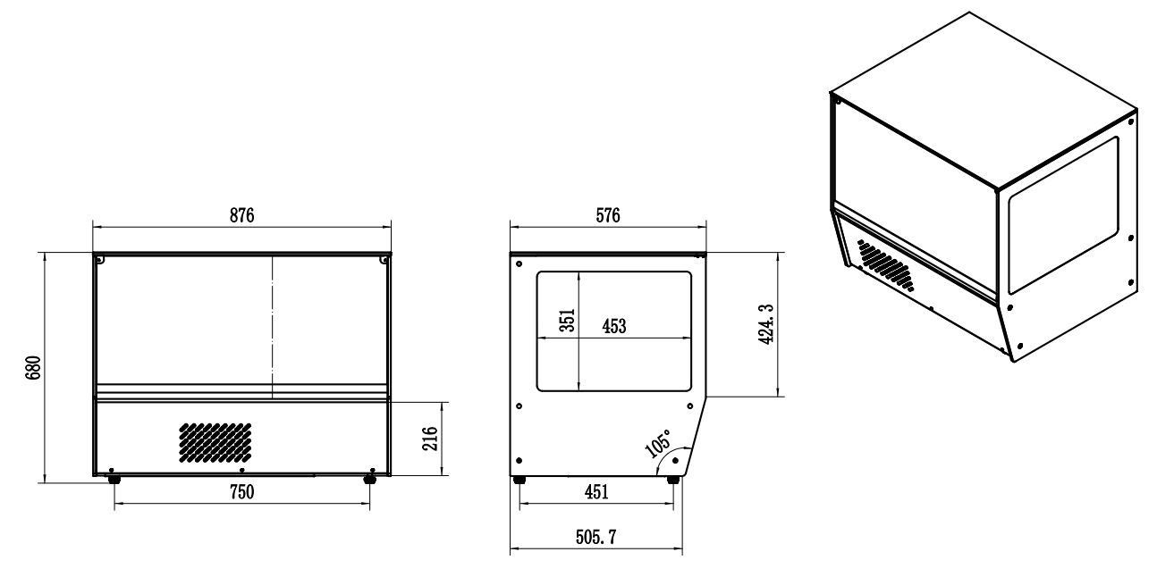 Combisteel Koelvitrine 159l | 230V | 873x576x678(h)mm, foto 3 van 3