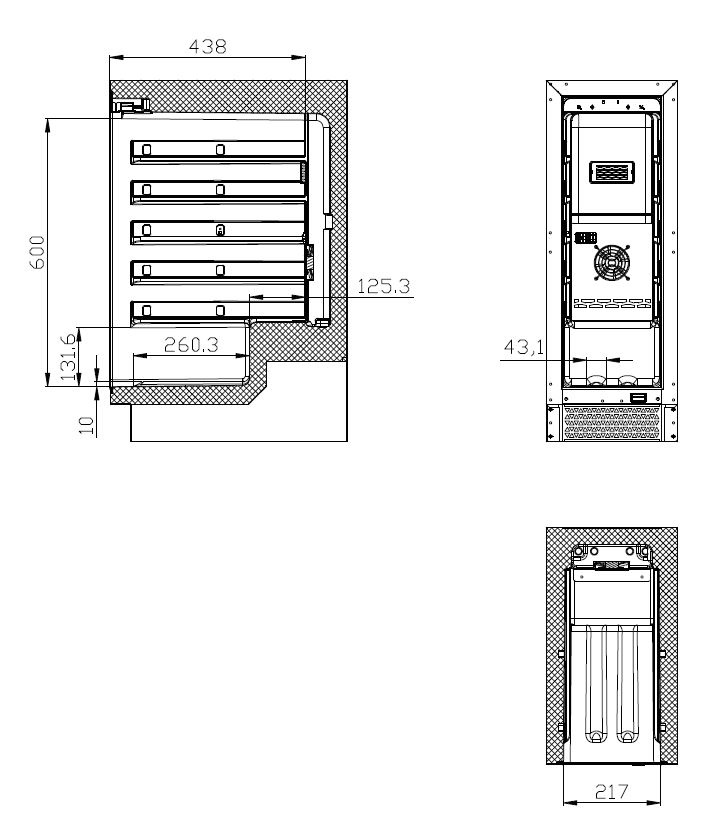 Combisteel Wijnkoelkast 50l Single Zone | 230V | 295x570x820(h)mm, foto 4 van 4