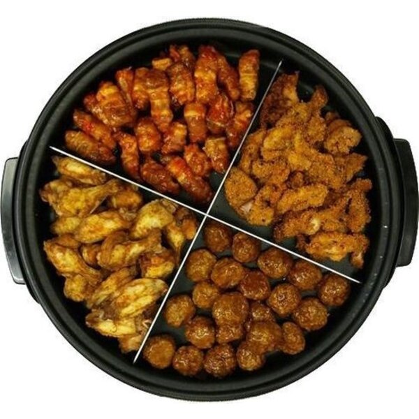 Hendi Hendi Partypan met 4-vaks RVS vakverdeling | Binnenpan Ø400 mm. | 1400W