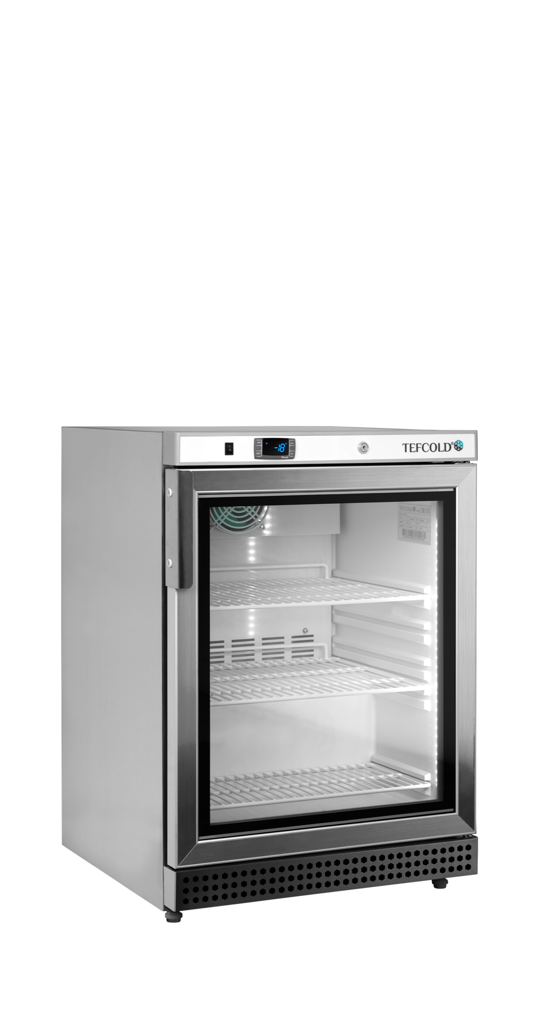 Tefcold Displayvrieskast 200L | UF200VSG | 600x600x850mm