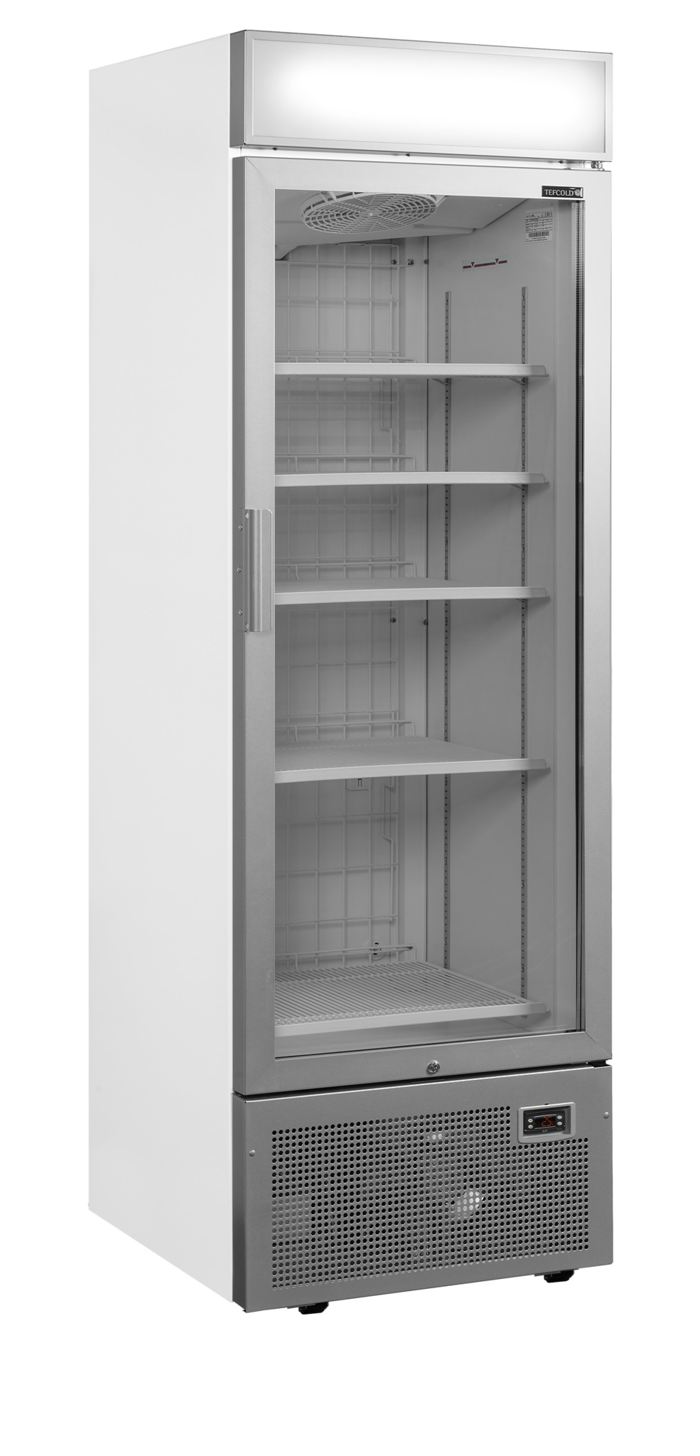 Tefcold Displayvrieskast 544L | UFSC1450GCP NF Silver | 680x761x2149mm