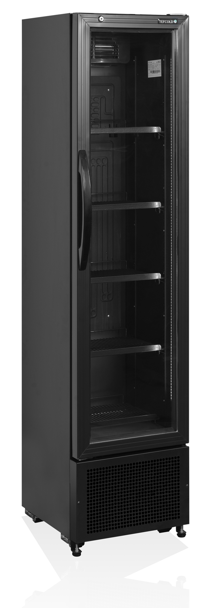 Tefcold Flessenkoeler 182L | FS176H Black | 435x500x1833mm