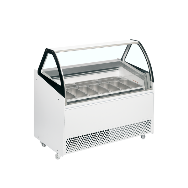 Tefcold Geventileerde display voor schepijs 300L | BERMUDA VIEW RV10 | 1340x814x1354mm