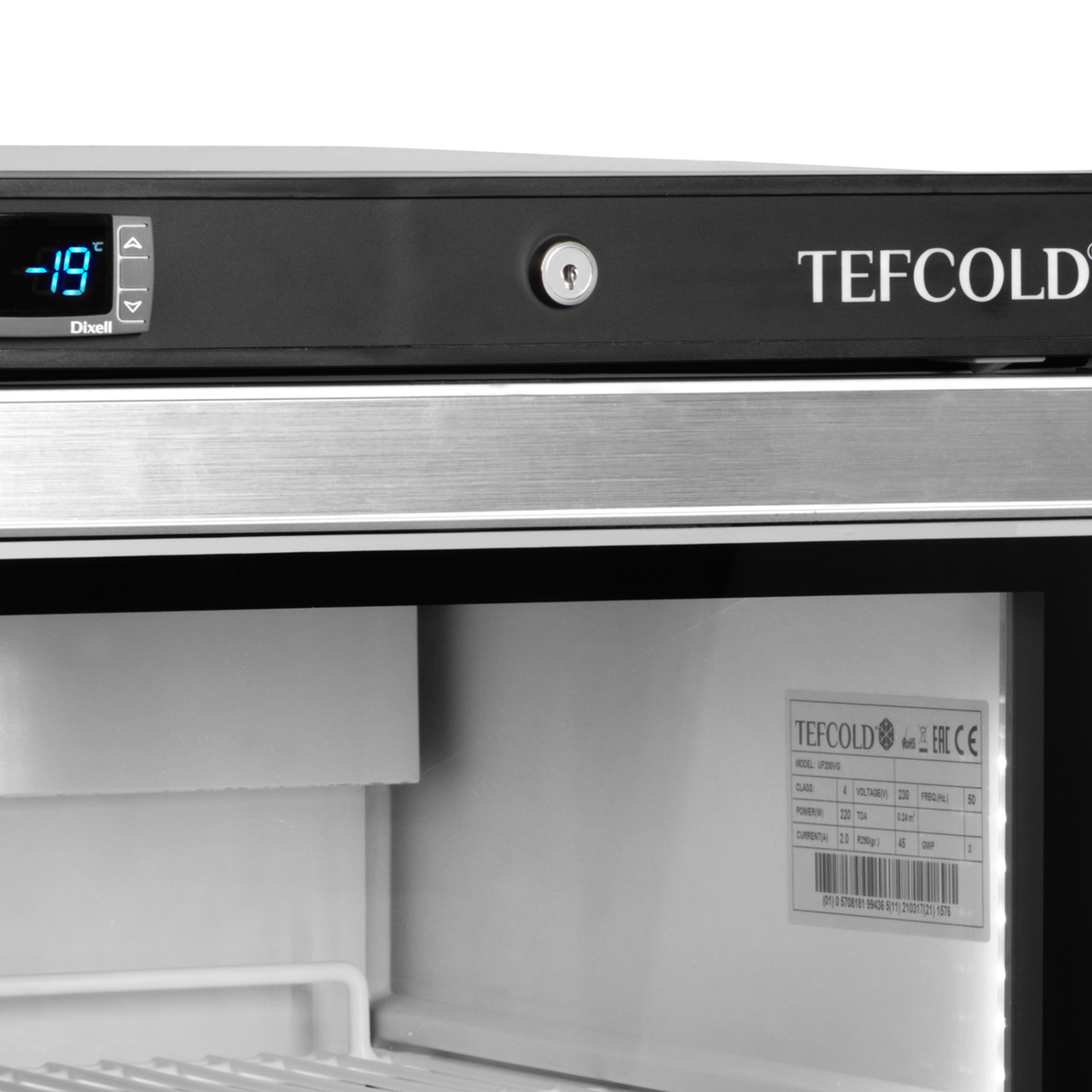 Tefcold Displayvrieskast 200L | UF200VG | 600x600x850mm, foto 3 van 3