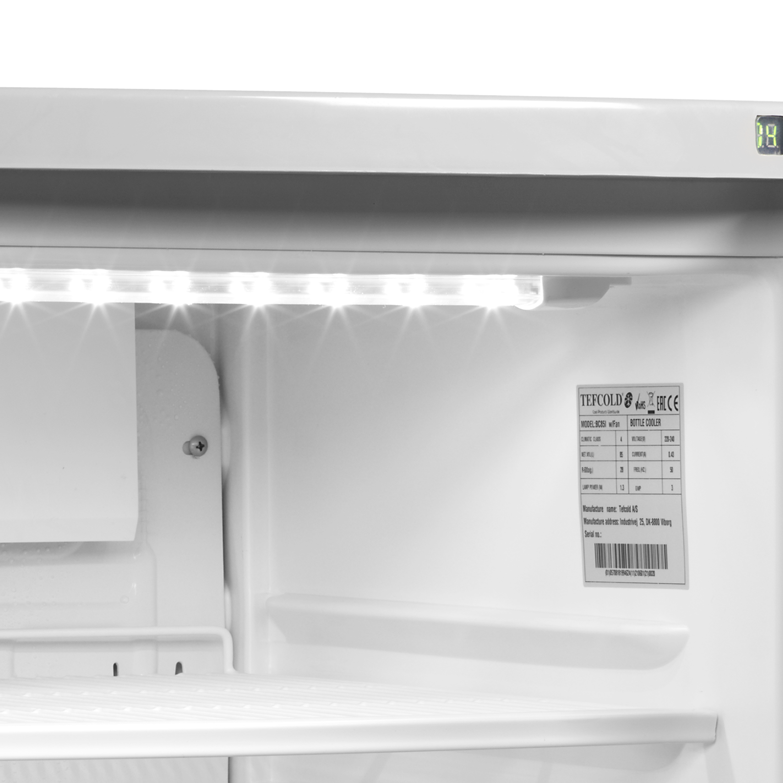 Tefcold Flessenkoeler 92L | BC85 w/Fan | 503x567x775mm, foto 3 van 3