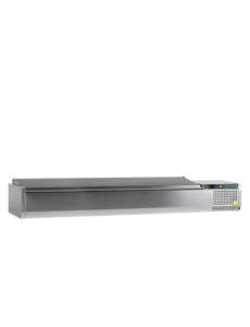 Tefcold Koelvitrine GN1/4 63L | VK33-200 S/S LID | 2000x335x434mm