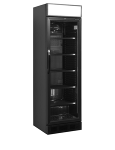 Tefcold Zwarte flessenkoeler 358L | CEV425CP BLACK | 595x640x1980mm