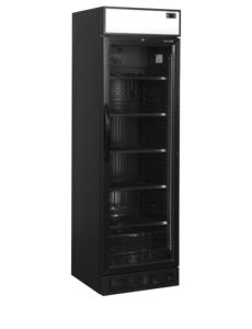 Tefcold Zwarte flessenkoeler 358L | CEV435CP BLACK | 595x640x1980mm