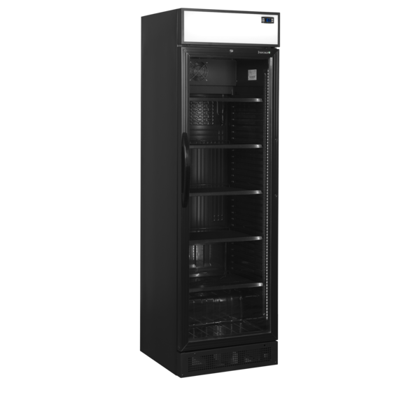 Tefcold Zwarte flessenkoeler 358L | CEV435CP BLACK | 595x640x1980mm