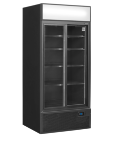 Tefcold Zwarte displaykoeler 707L | FSC891S Black | 890x740x1990mm