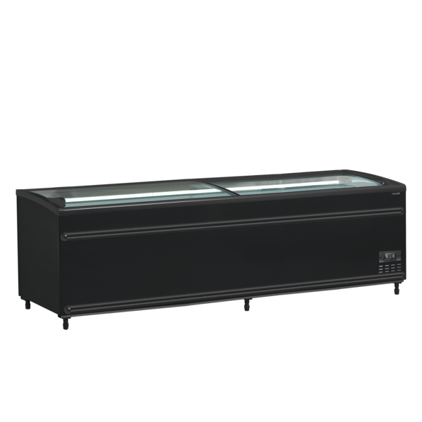 Tefcold Zwarte supermarktkoeler/-vriezer 1104L | SFI250B-CF VS | 2506x858x890mm