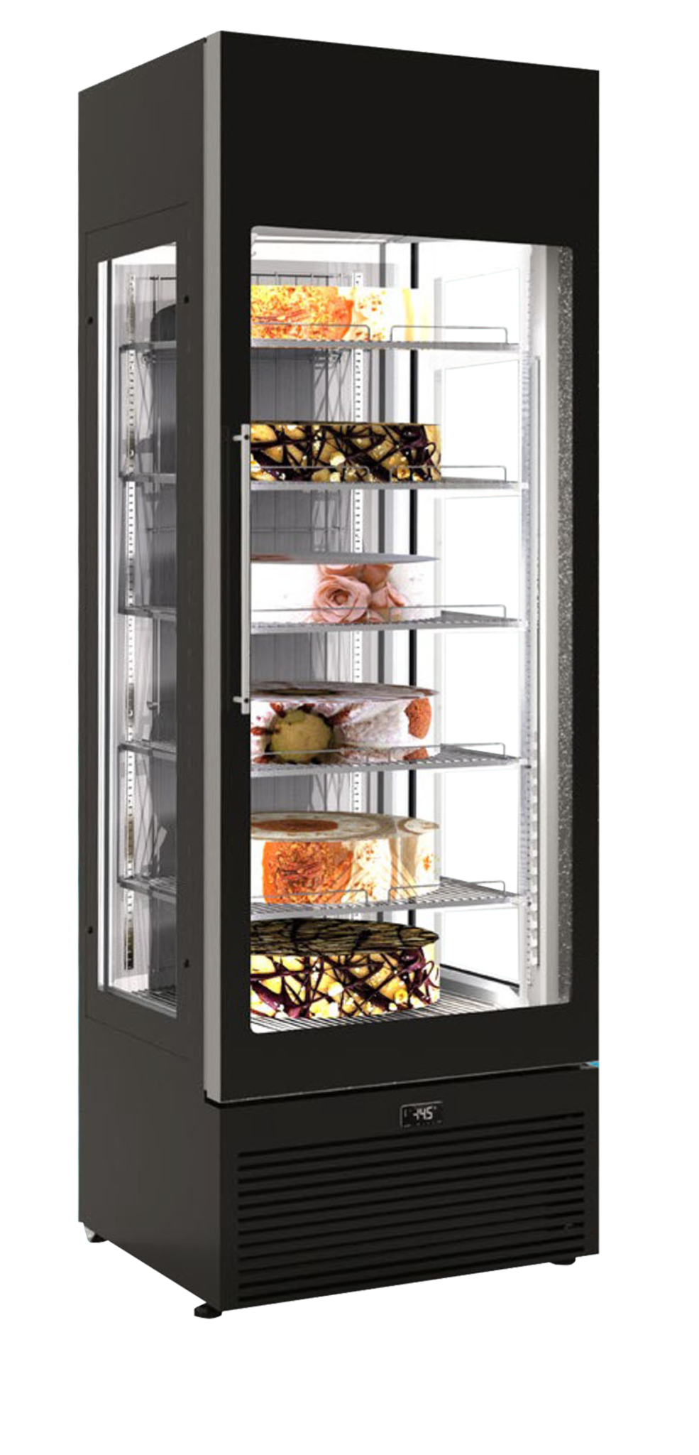 Tefcold Koel/vries vitrine voor ijstaarten | VENERE PS | 668x773x2000mm