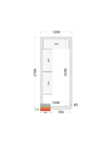 Tefcold Koelruimte  | CRPF1227 | 1200x2700x2200mm