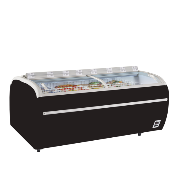 Tefcold Zwarte supermarktvriezer 1697L | TWIN 220B-F | 2150x1465x930mm