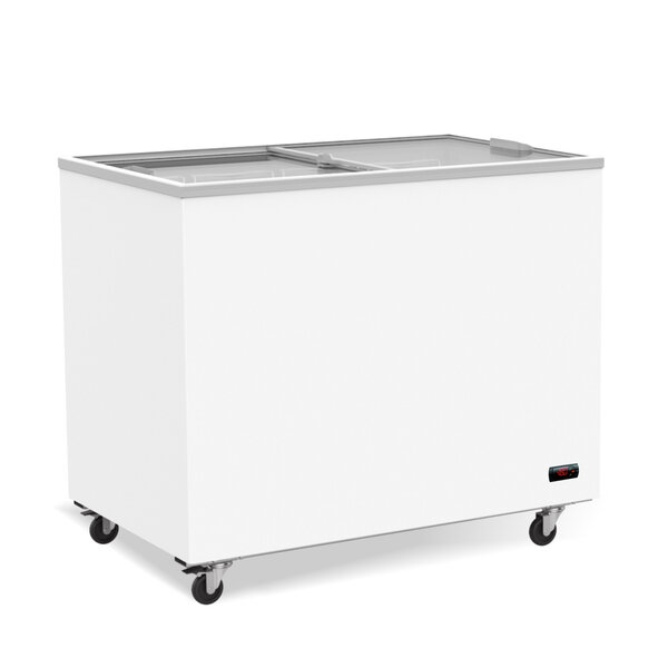 Cooldura Cooldura Dubbele Koelkist/Vrieskist glazen schuifdeksel | 258L | 104x65x88(h)cm