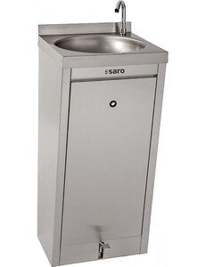 Saro Handwas spoelbak met voetpomp model Texel | Spoelbak Ø350xD160mm.