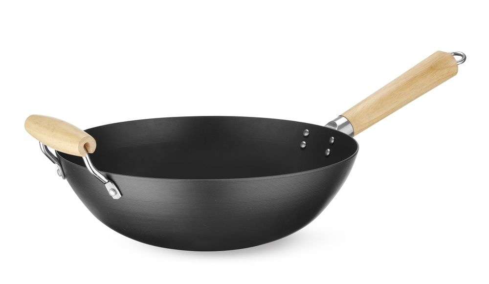 Hendi Wok met houten handvat | HENDI | ⌀324x565mm
