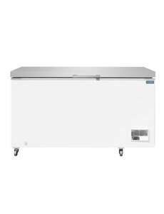 Polar Vrieskist met RVS deksel 378 liter | -18°C tot -25°C | 143.5x73xH97cm.