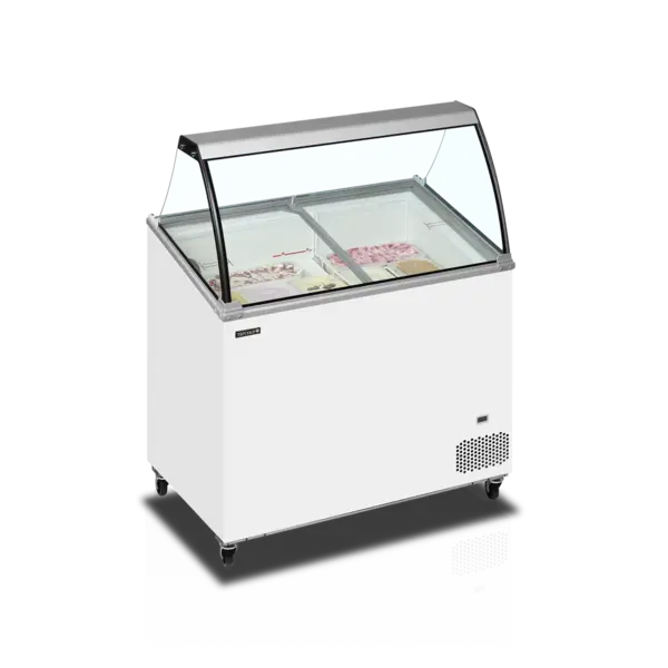 Tefcold Vriezer voor schepijs met bovenblad | Schuin oplopend | 7x 5 liter |  -24 tot -14 °C |  1010x615x1295mm | IC301SCE+SO