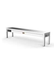 Combisteel Etagere warmhoudbrug met 1 niveau RVS | 5x 250Watt  | Lengte 180cm. | 7333.0508
