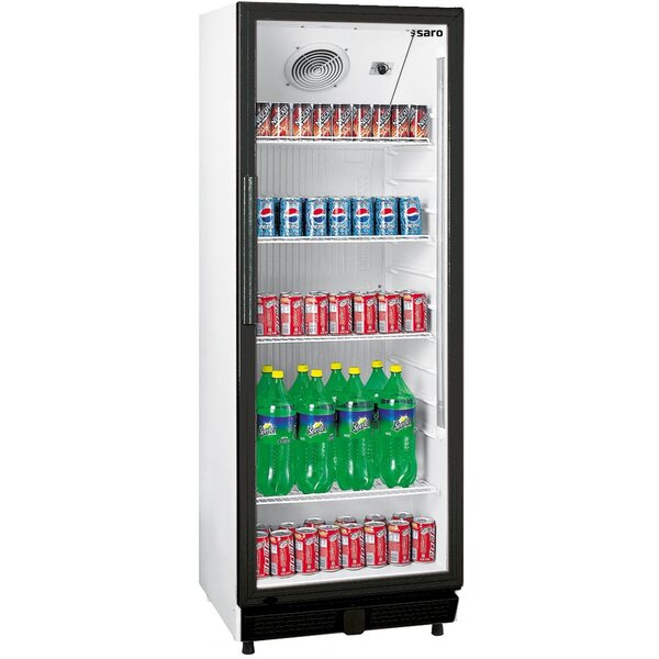 Saro Display koelkast met glazen deur 230 liter | 0 / +10 °C | 53x64xH144cm