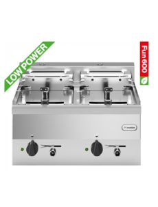 Modular Friteuse met aftapkraan | 2x 10 Liter | 400V/15kW | 60x60x(H)28cm