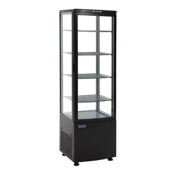 Polar C-Serie Energiezuinige Koelkast | Gebogen Deur Zwart | 235L | 515x485x1690(H)mm | Energielabel A