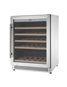 Polar Wijnkoelkast 51 Bordeaux flessen RVS | 595x580xH820mm | Energielabel E