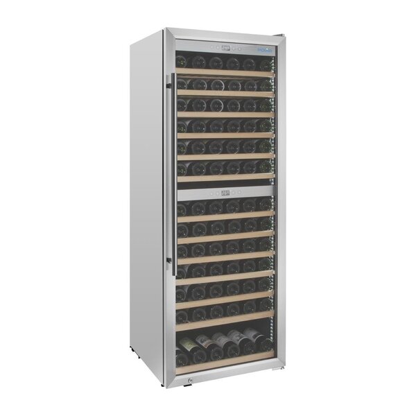 Polar G-Serie Dual Zone Wijnkoelkast RVS 109 Flessen | 595x621x1575(H)mm | Energielabel F