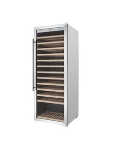 Polar G-Serie Enkele Zone Wijnkoelkast RVS 137 flessen | 595x621x1575(H)mm | Energielabel F