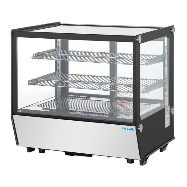 Polar G-Serie Tafelmodel Display Koelkast Zwart Vierkant Glas 120L | Energielabel B