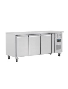 Polar U-Serie Driedubbele Deur Koelwerkbank 417L | 1795x700x850(H)mm | Energielabel A