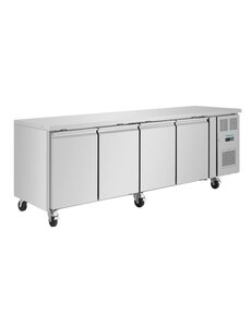 Polar U-Serie Vier Deurs Koelwerkbank 553L | 2230x700x850(H)mm | Energielabel A