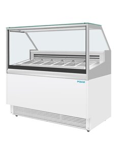 Polar U-Serie 6-Pan IJs Vitrine Kast Vriezer | 1276x725x1282(H)mm | Energielabel D