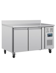 Polar U-Serie Dubbele Deurs Koelwerkbank | Achterwand 282L | 1360x700x950(H)mm | Energielabel A