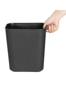 Bolero Hotel prullenbak zwart 14 liter | 27.5 x H31.5 cm.