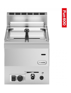 Modular Fun 600 aardgas friteuse met aftapkraam  | 8 Liter | 6.8kW Gas | 30x60x(H)41cm