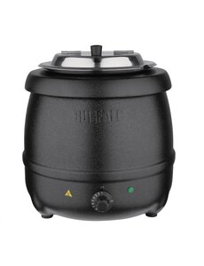 Buffalo Soepketel 10 liter zwart | 35°C - 98°C | Au-bain-marie voorkomt aanbranden