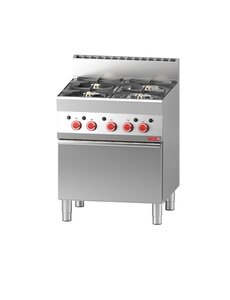 Gastro-M Gasfornuis met gasoven | Gastro-M 650 Series | 4 Branders | 70cm Breed