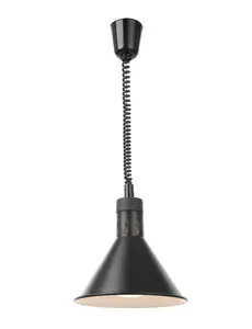 Hendi Warmtelamp verstelbaar conisch - Zwart - 230V / 250W - ø275x(H)250mm