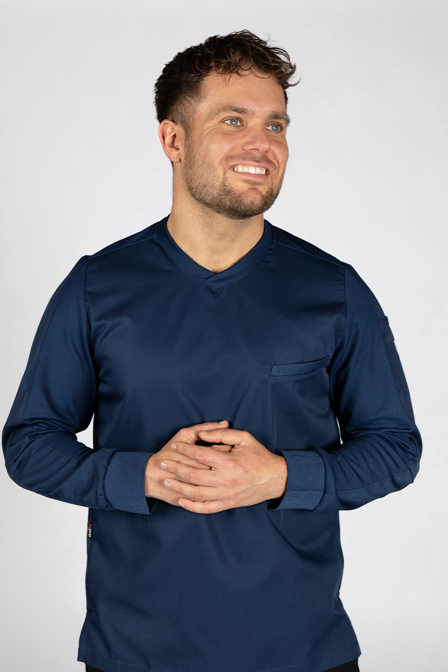 Cheffix Cheffix Koksbuis Jona Navy LS, foto 3 van 6