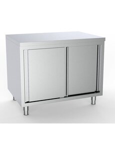 Combisteel RVS Werkbank met schuifdeuren | 700mm diep | 6 maten