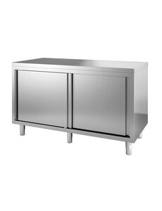 Combisteel RVS Werkbank met schuifdeuren | 800mm diep | 18 maten
