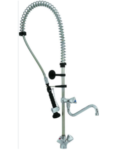 Combisteel Voorspoeldouche met kraan 1-gats | 3/4 aansluiting | Hoogte 1070 mm | 7212.0030