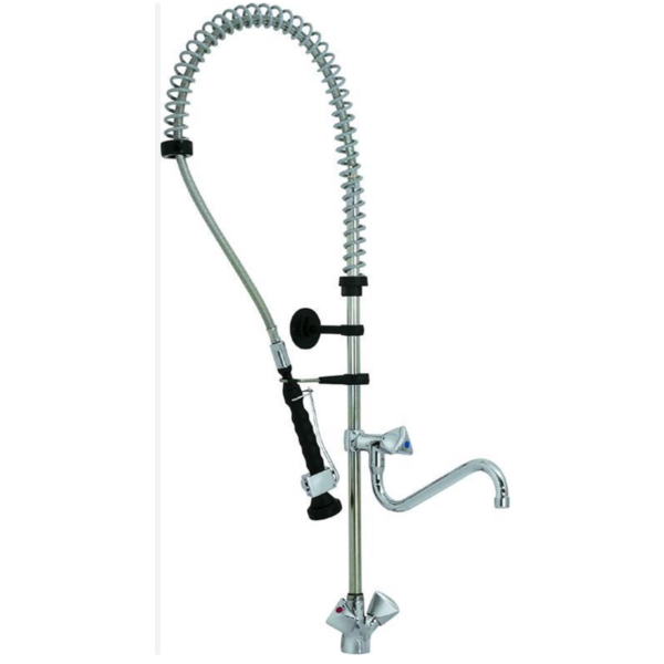 Combisteel Voorspoeldouche met kraan 1-gats | 3/4 aansluiting | Hoogte 1070 mm | 7212.0030