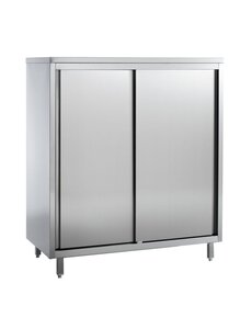 Combisteel Voorraadkast met 2 deuren en 4 levels RVS | Hoogte 2000 mm. |  Keuze uit 3 breedtes