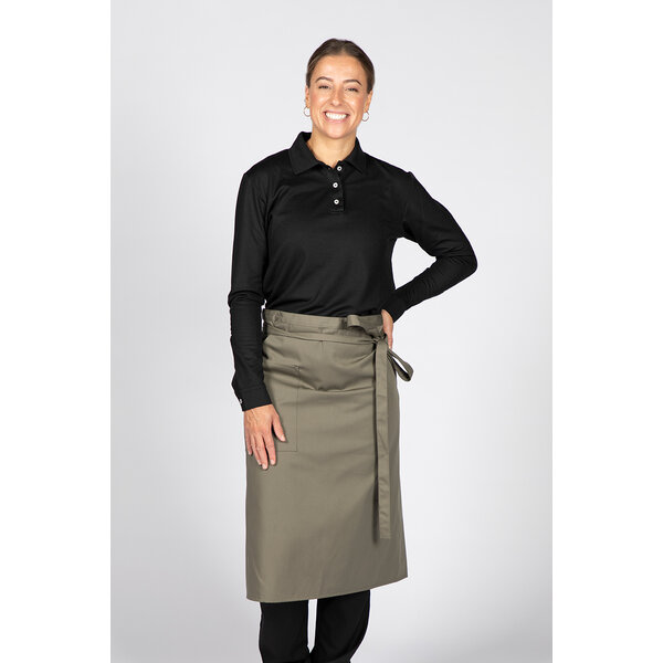 Cheffix Sloof Ypa+ olijf groen met zak | 70x100cm