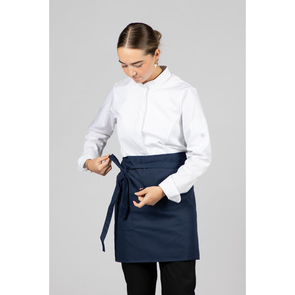 Cheffix Sloof Ypa+ navy blauw met zak | 50x100cm